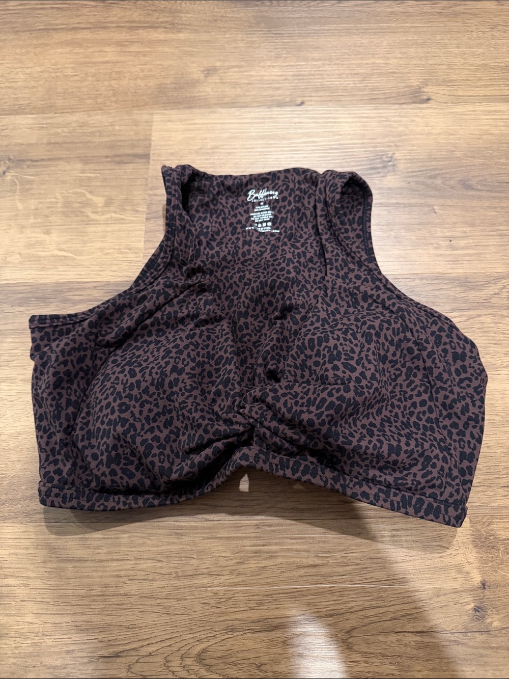 BuffBunny Brown Leopard Print Bodysuit Top